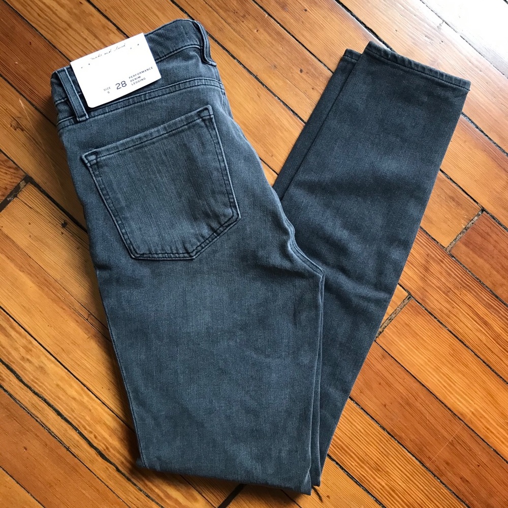 Loft Performance Denim Legging, 28 dark grey NWT
